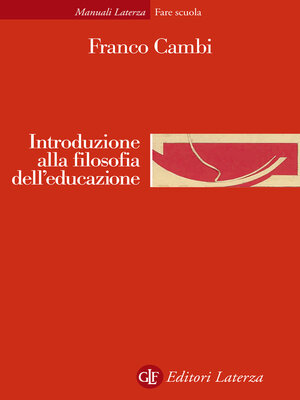 cover image of Introduzione alla filosofia dell'educazione